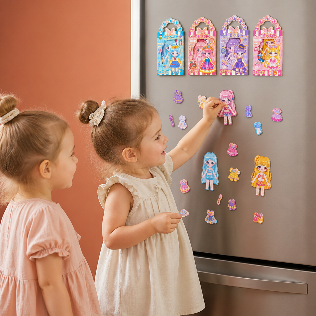Princess Magnetic Dress-Up Set with 3D Stickers