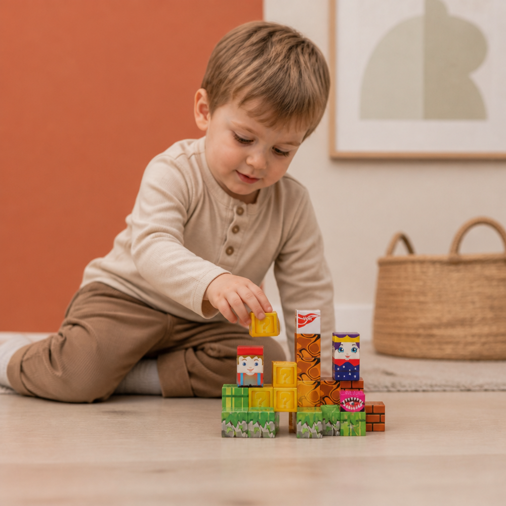 40-Piece Magnetic Building Blocks Set for Kids – Perfect for On-the-Go Fun