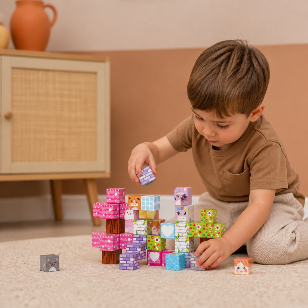 40-Piece Magnetic Building Blocks Set for Kids – Perfect for On-the-Go Fun