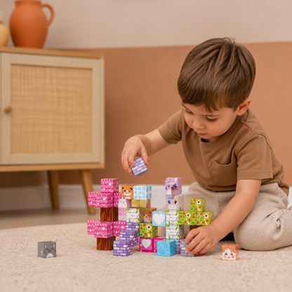 40-Piece Magnetic Building Blocks Set for Kids – Perfect for On-the-Go Fun
