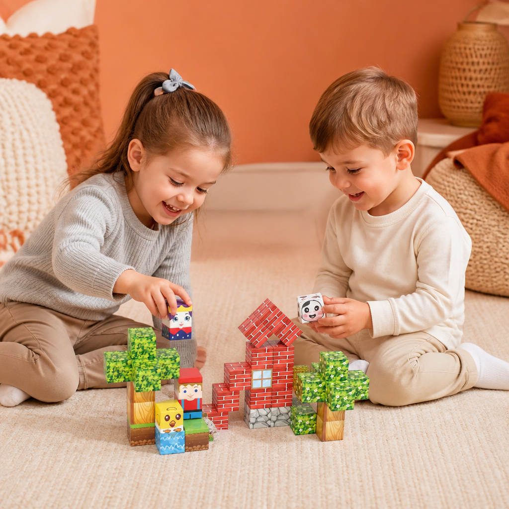 40-Piece Magnetic Building Blocks Set for Kids – Perfect for On-the-Go Fun