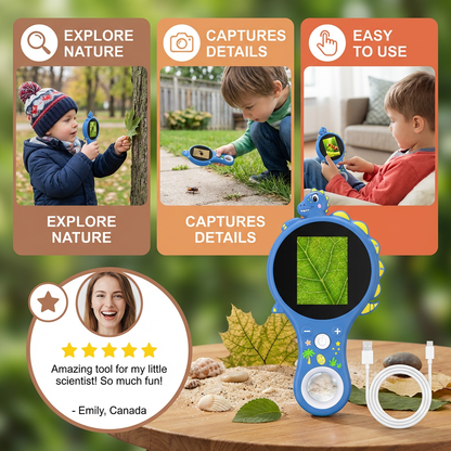 Kids Digital Video Microscope with Screen – Portable Science Explorer for Little Investigators