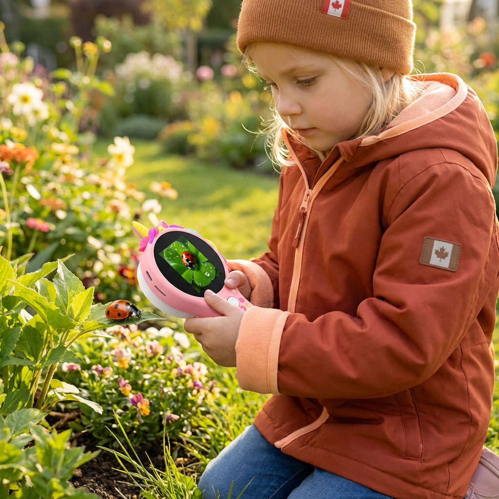 Kids Digital Video Microscope with Screen – Portable Science Explorer for Little Investigators