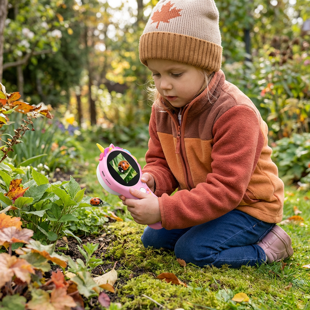 Kids Digital Video Microscope with Screen – Portable Science Explorer for Little Investigators