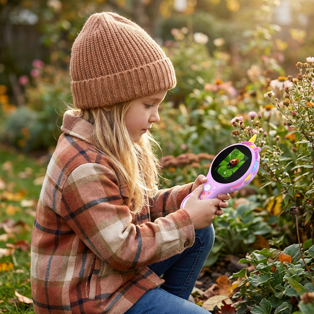 Kids Digital Video Microscope with Screen – Portable Science Explorer for Little Investigators