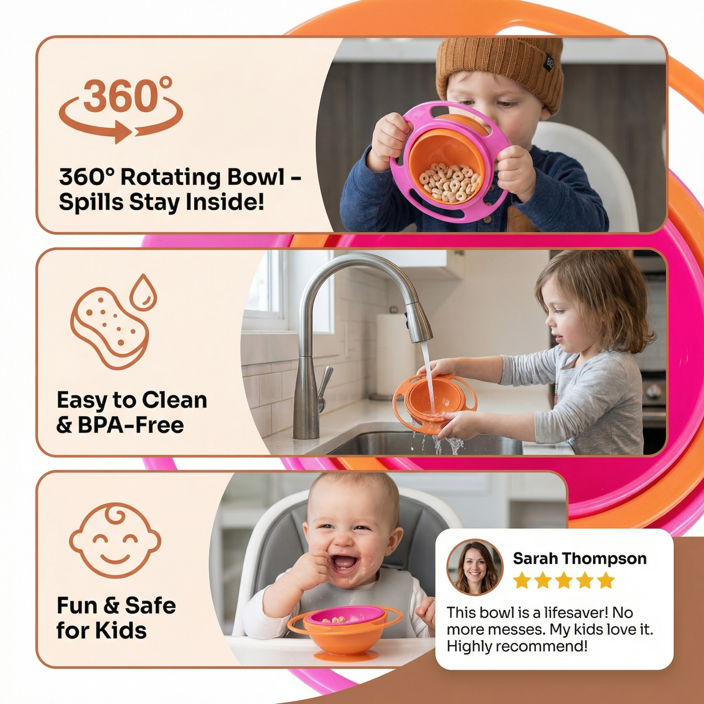 Leak-Proof Baby Bowl – Mess-Free Mealtime