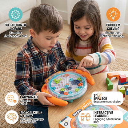 3D Ball Maze Wheel – Dexterity and Educational Game
