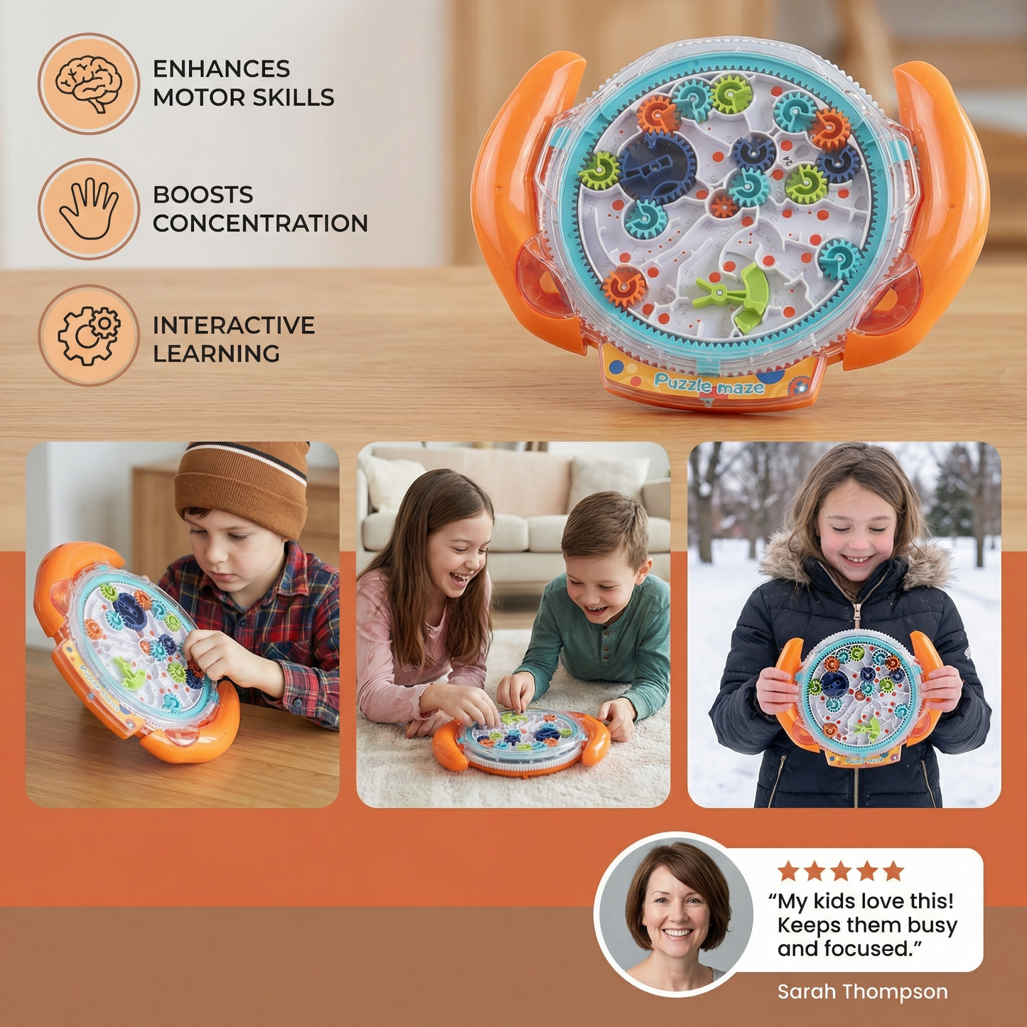 3D Ball Maze Wheel – Dexterity and Educational Game