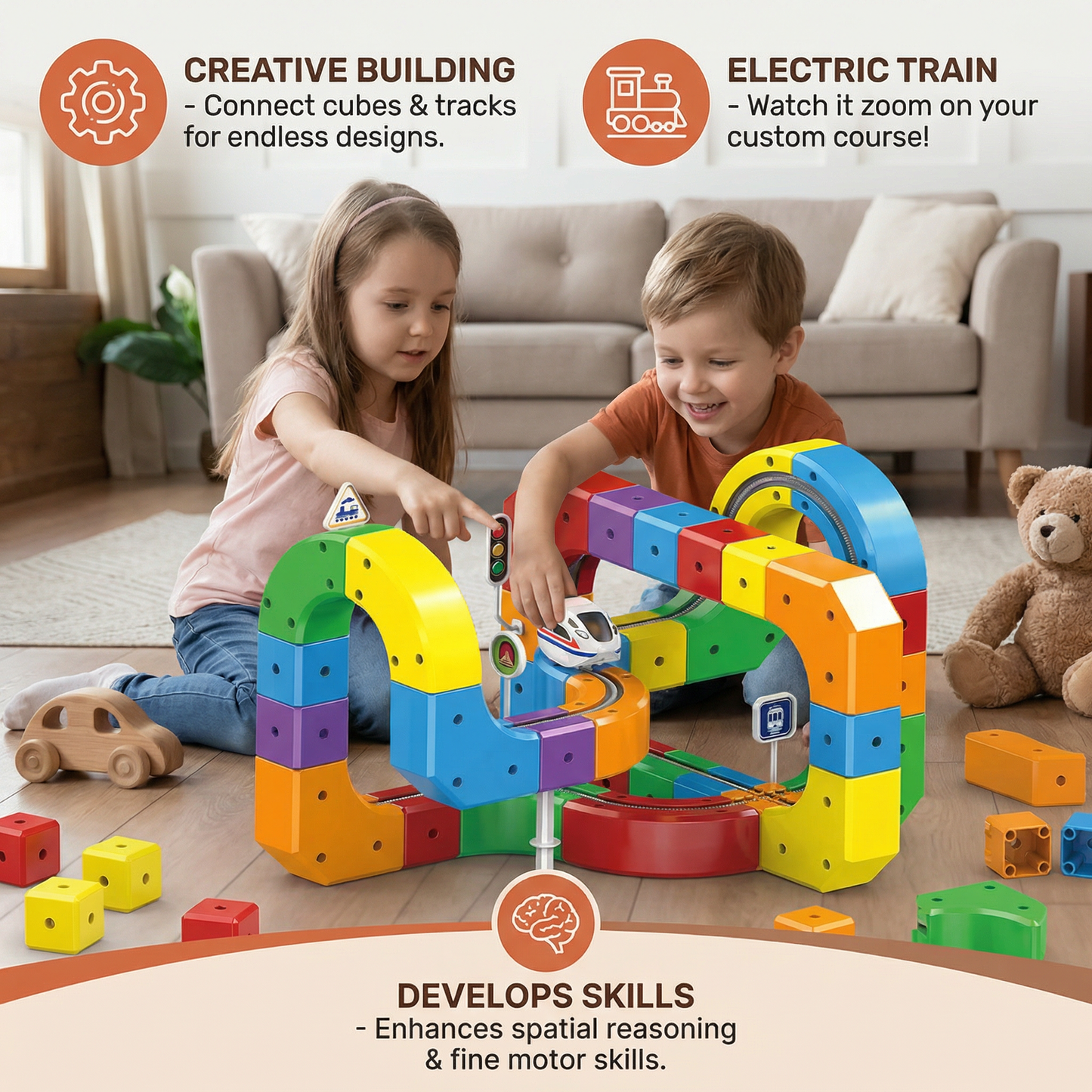 Magical Cube Track Rail Toy for Kids
