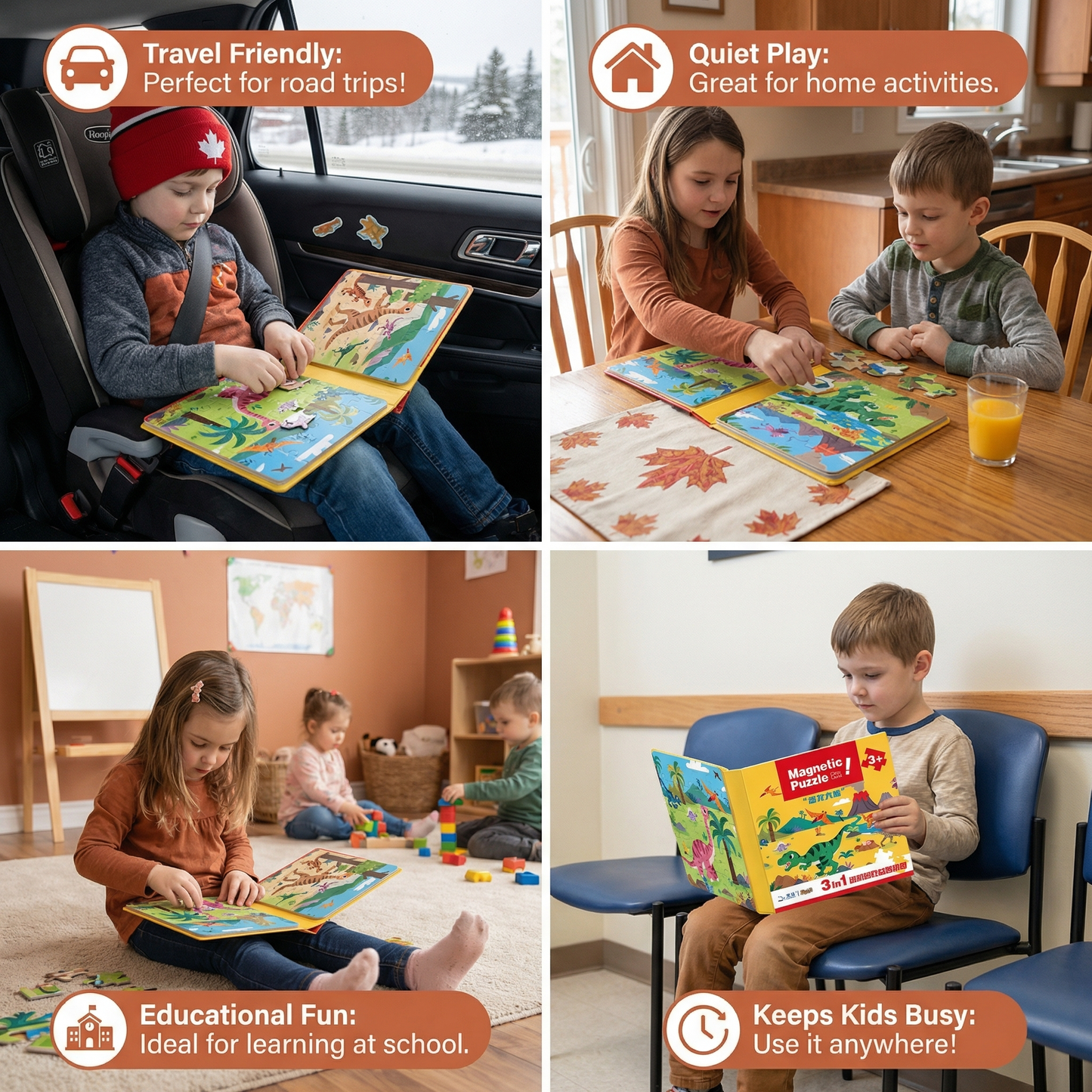 Magnetic Montessori Puzzle Book