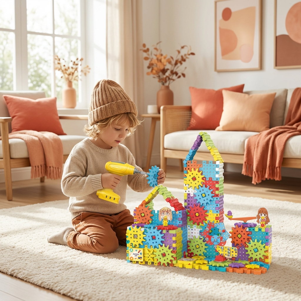 Montessori 3D Gear and Puzzle Pieces