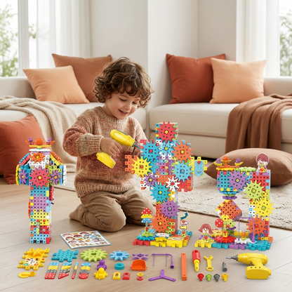 Montessori 3D Gear and Puzzle Pieces