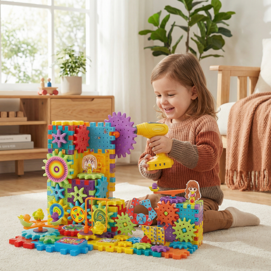 Montessori 3D Gear and Puzzle Pieces