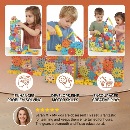 Montessori 3D Gear and Puzzle Pieces
