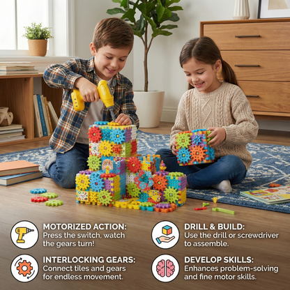 Montessori 3D Gear and Puzzle Pieces
