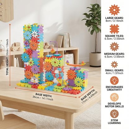 Montessori 3D Gear and Puzzle Pieces