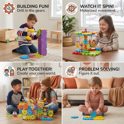 Montessori 3D Gear and Puzzle Pieces
