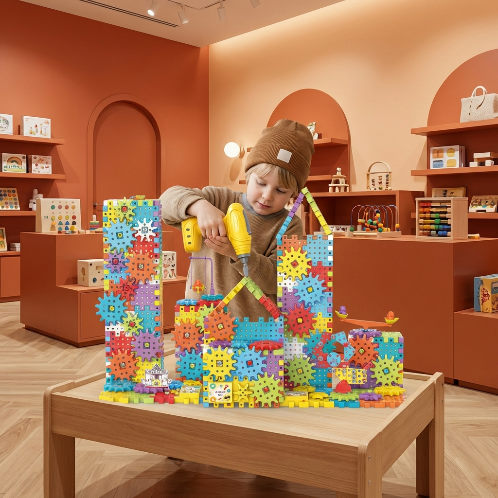 Montessori 3D Gear and Puzzle Pieces