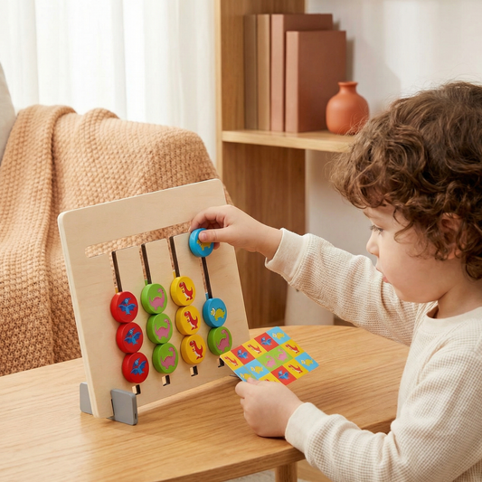 Montessori Color Pattern Matching Game Made of Wood