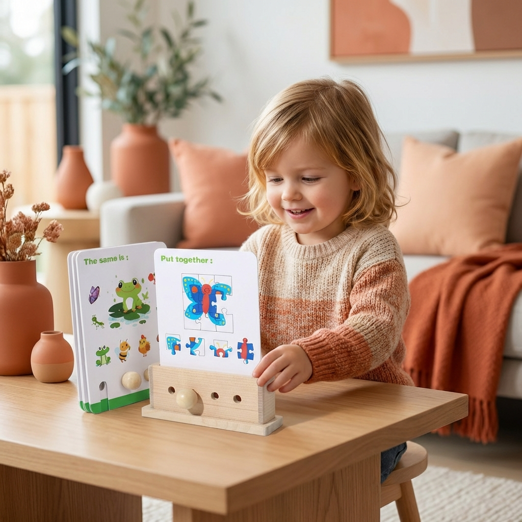 Wooden Logic Decoding Learning Game for Kids - Promoting Early Skills