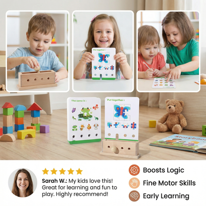 Wooden Logic Decoding Learning Game for Kids - Promoting Early Skills