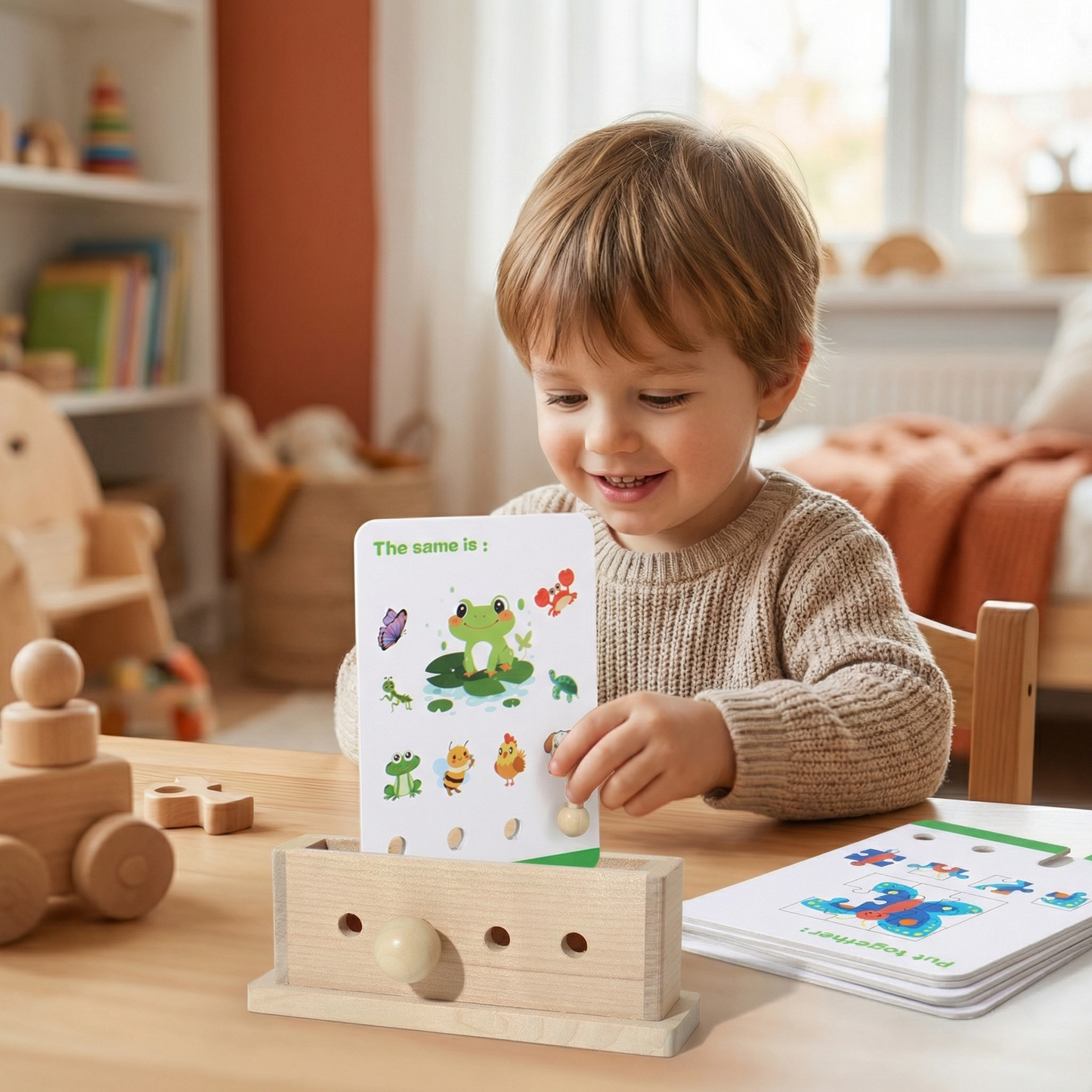 Wooden Logic Decoding Learning Game for Kids - Promoting Early Skills