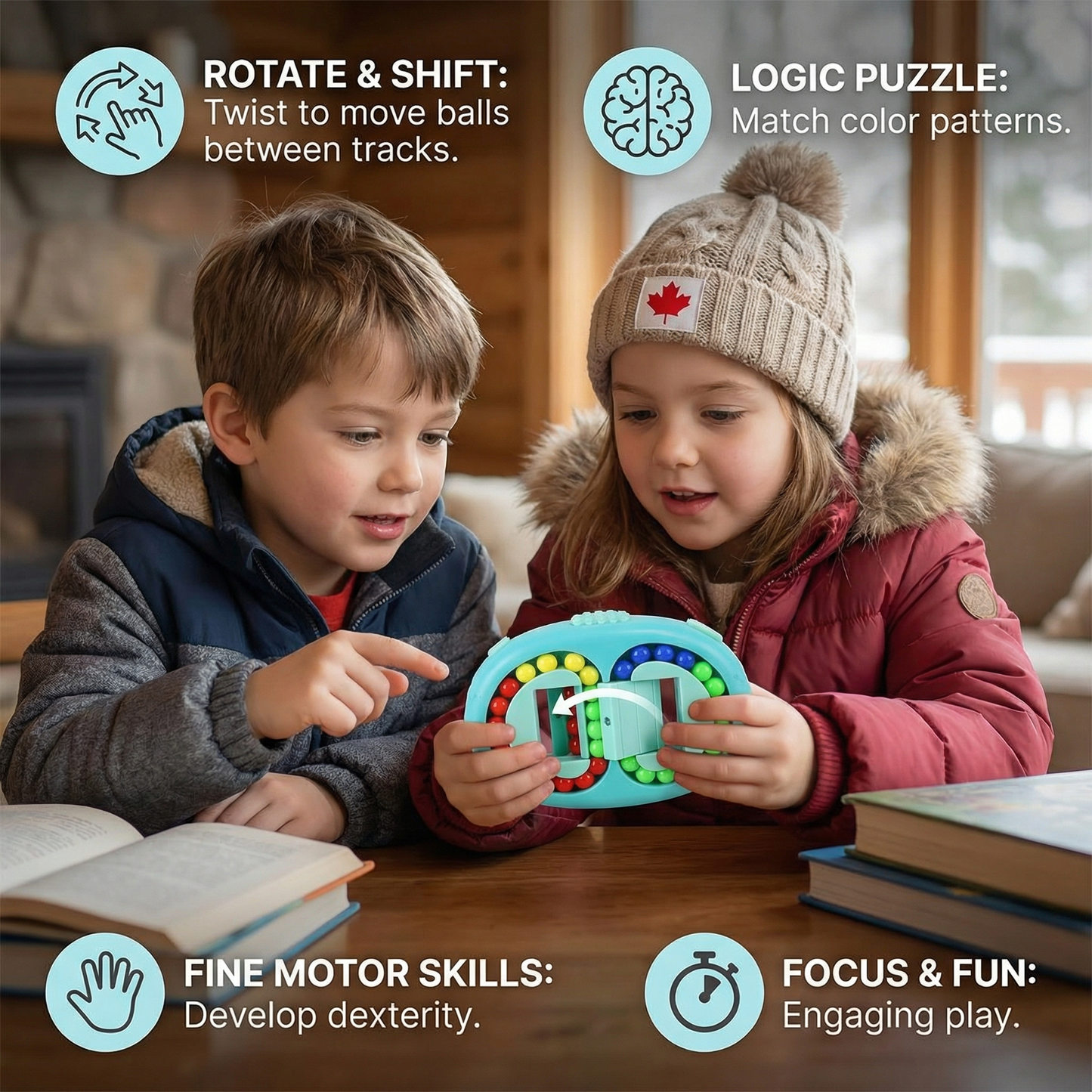 Double-Sided Color Ball Logic Game