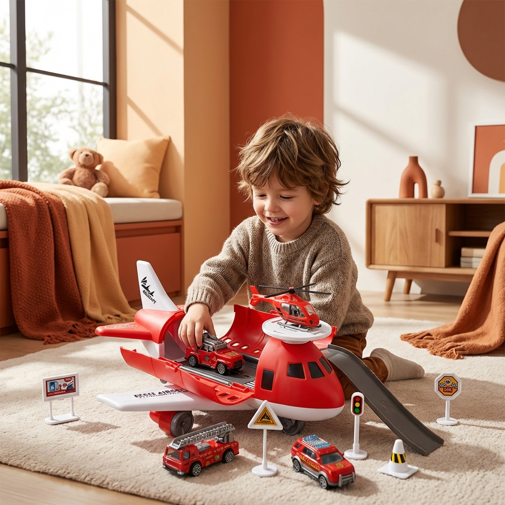 Airplane and Vehicle Play Set