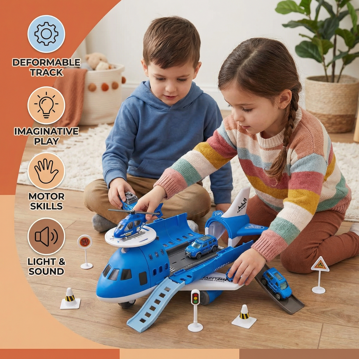 Airplane and Vehicle Play Set