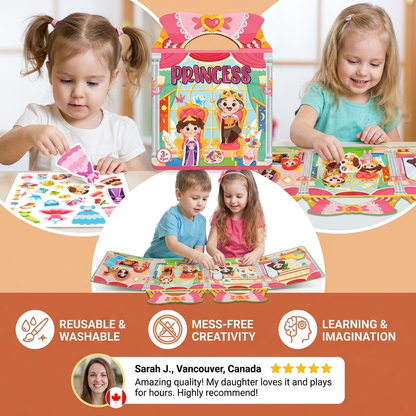 Reusable Montessori Sticker Books with Various Theme Worlds