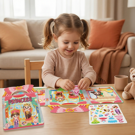 Reusable Montessori Sticker Books with Various Theme Worlds
