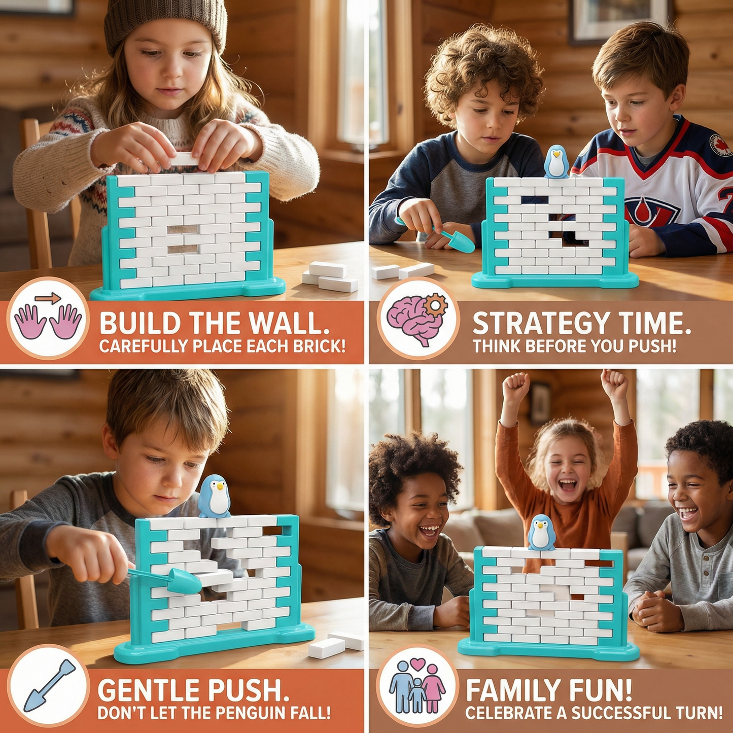 Penguin Ice Wall Balance Family Game