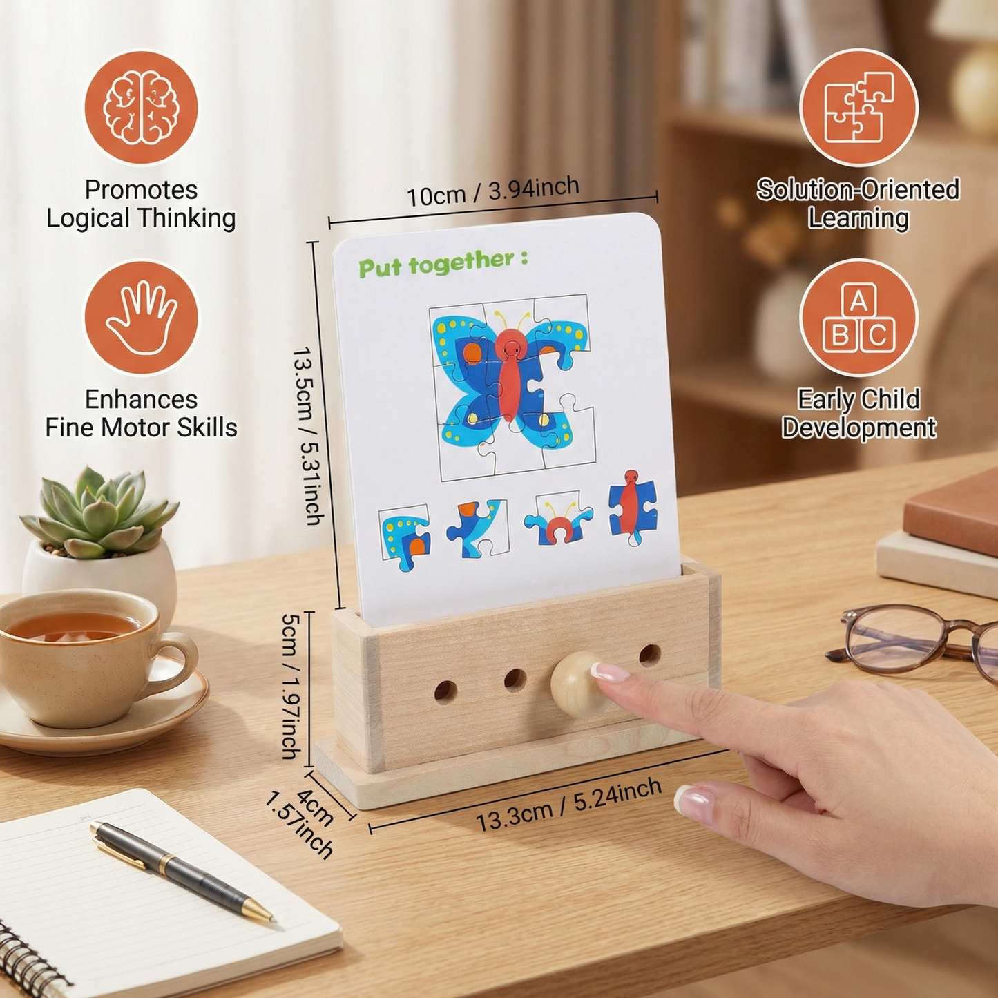 Wooden Logic Decoding Learning Game for Kids - Promoting Early Skills