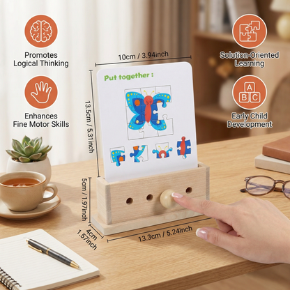 Wooden Logic Decoding Learning Game for Kids - Promoting Early Skills