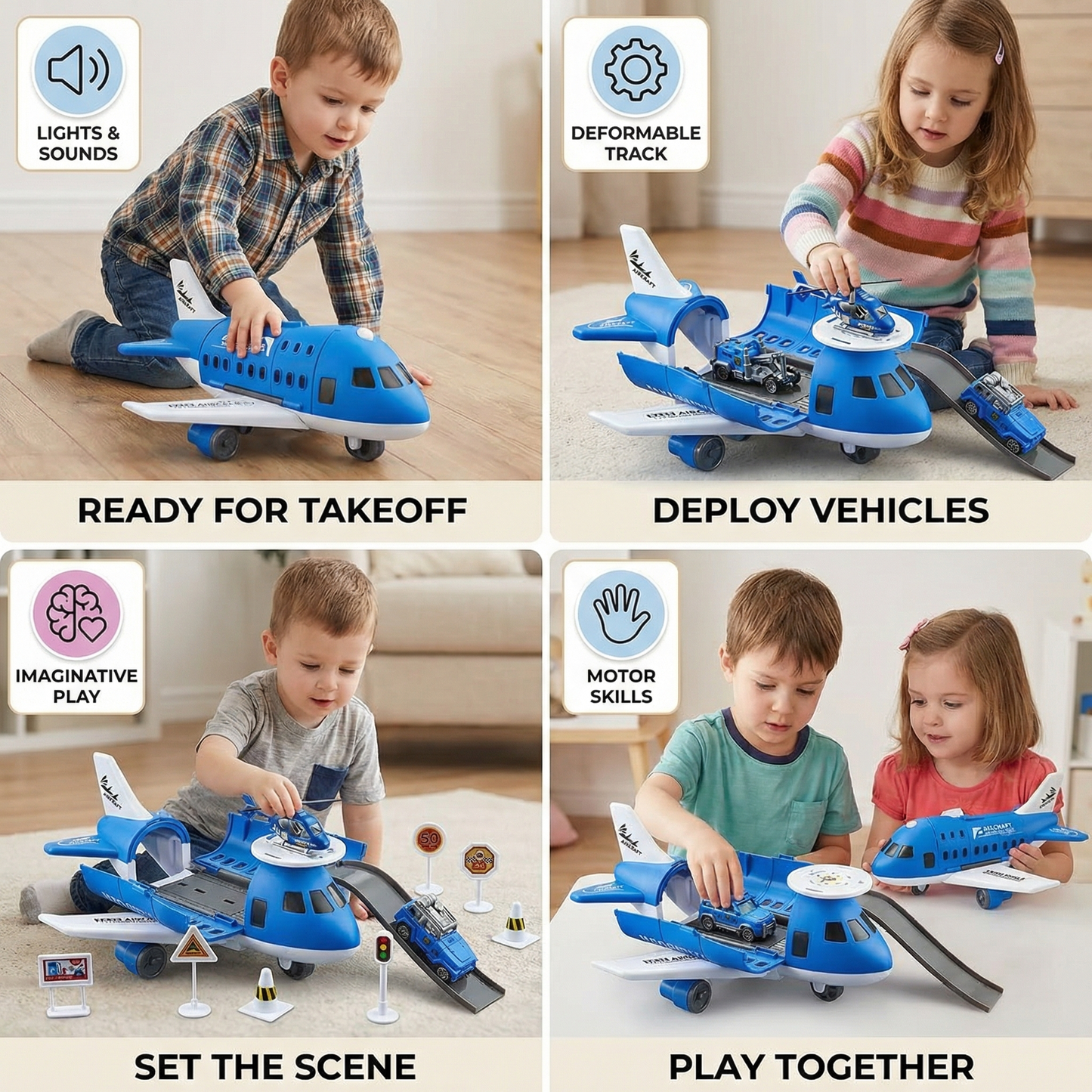 Airplane and Vehicle Play Set
