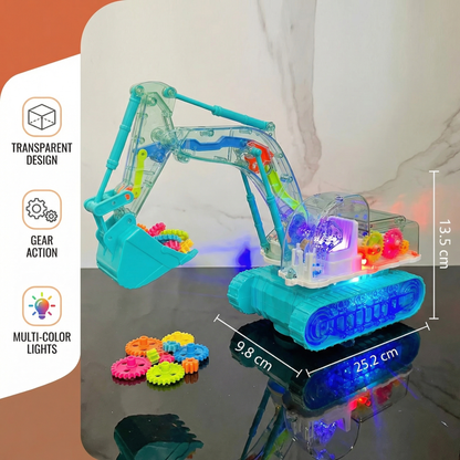 Dancing and luminous music excavator