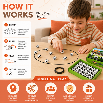Magnetic Soccer Strategy Game – Interactive Family Challenge for Kids & Adults