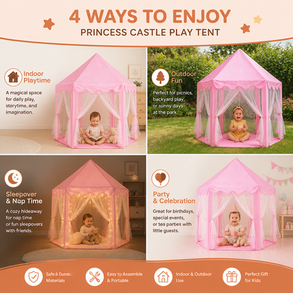 Princess Castle Play Tent for Indoor & Outdoor Fun