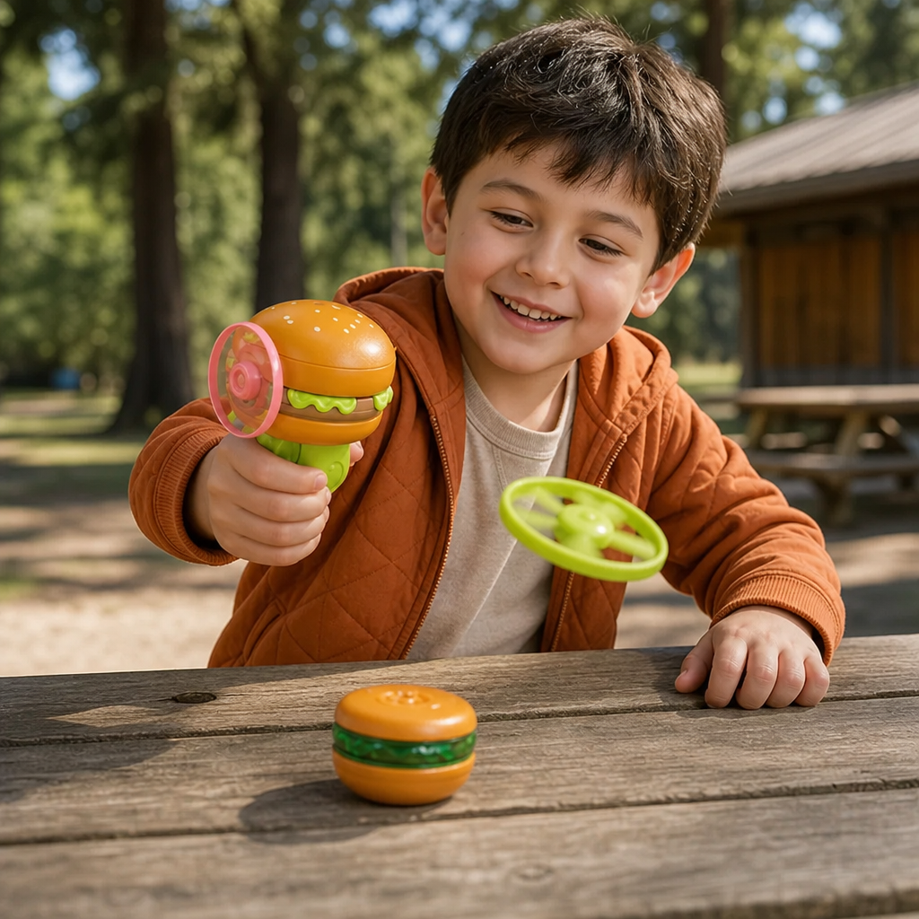 Kids’ 2-in-1 Spinning Top & Flying Spinner Launcher