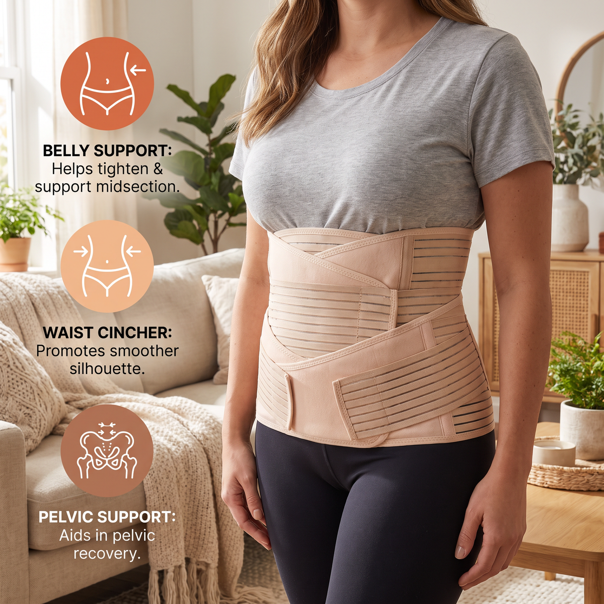 3-in-1 Postpartum Belly Support & Recovery Wrap