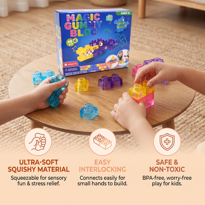 Safe & Soft Squishy Jelly Building Blocks for Kids