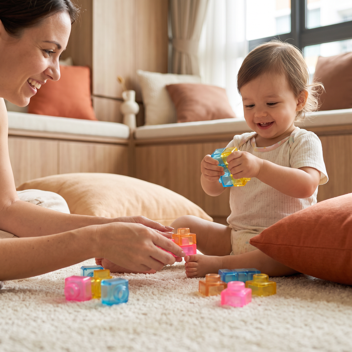 Safe & Soft Squishy Jelly Building Blocks for Kids