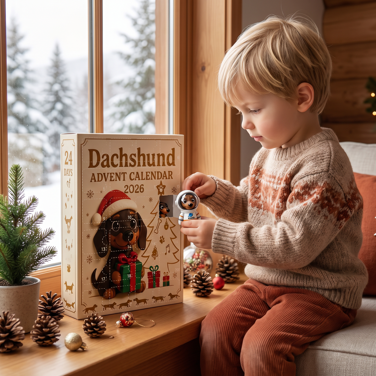 24-Day Dachshund Advent Calendar with Surprise Figurines