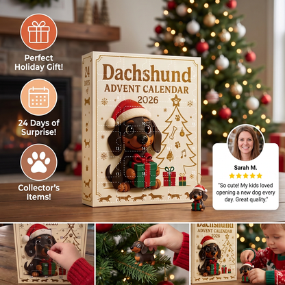 24-Day Dachshund Advent Calendar with Surprise Figurines