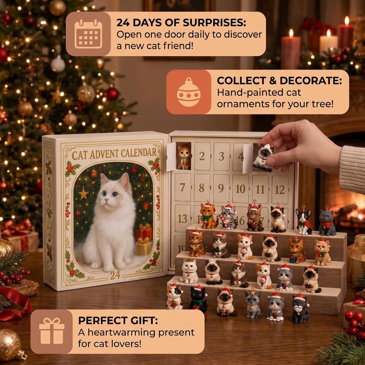 24-Day Christmas Cat Advent Calendar