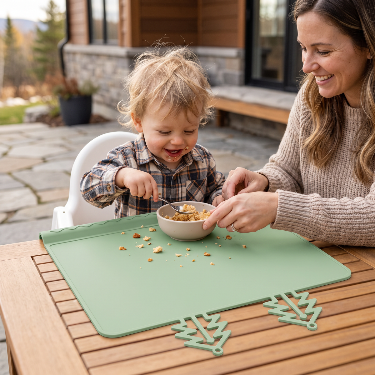 BabySafe Practical & Hygienic Silicone Baby Placemat with Raised Edge