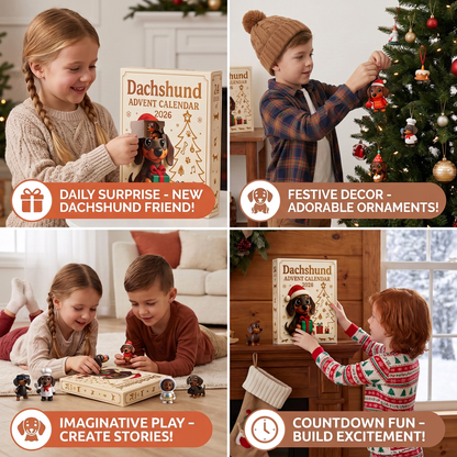 24-Day Dachshund Advent Calendar with Surprise Figurines