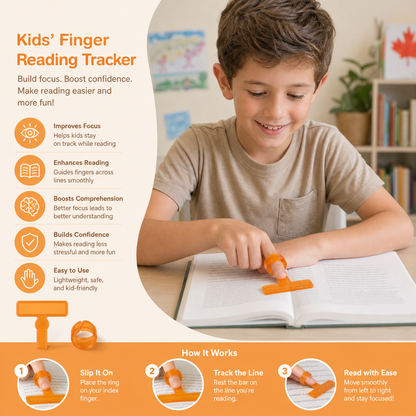 Kids’ Finger Reading Tracker – Translucent Reading Guide