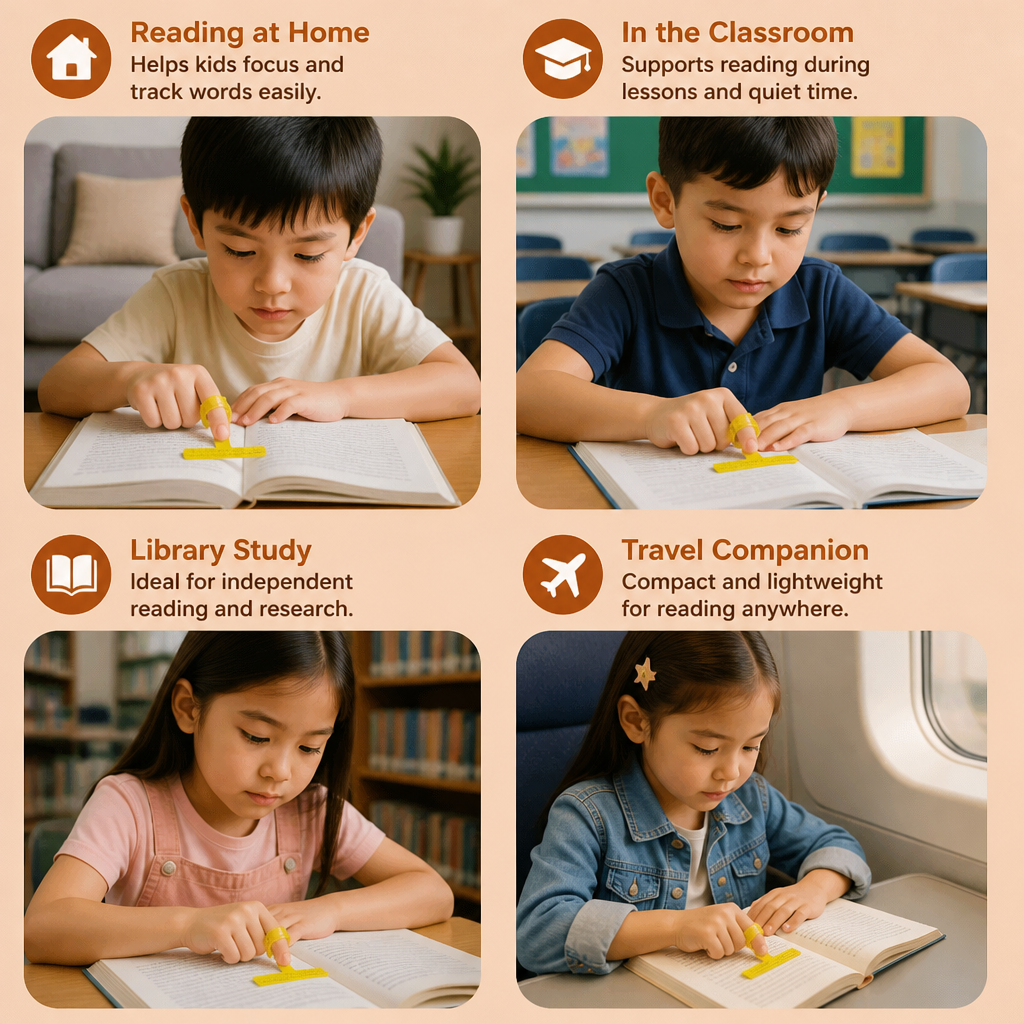 Kids’ Finger Reading Tracker – Translucent Reading Guide