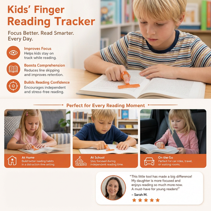 Kids’ Finger Reading Tracker – Translucent Reading Guide